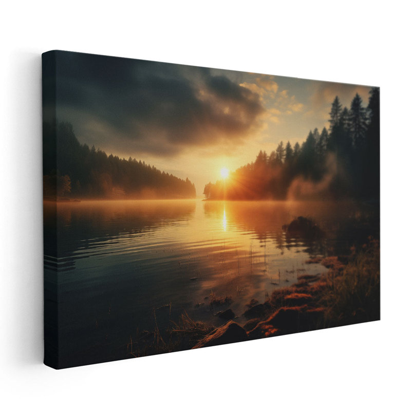 «Lakeside Sunrise Glow», H 32 po x l 48 po