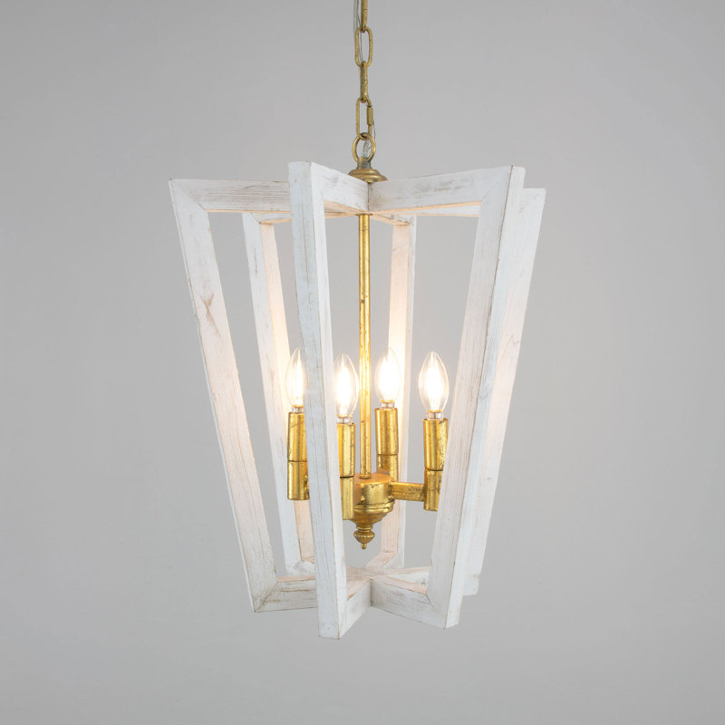 Lea 4 - Light Chandelier, White