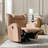 Medina Modern Oversized Swivel Glider Recliner With Wingback And Adjustable Headrest-1104996408