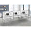 Bureau de bureau, L 48 po, bureau, travail, qualité commerciale, métal stratifié, contemporain, moderne
