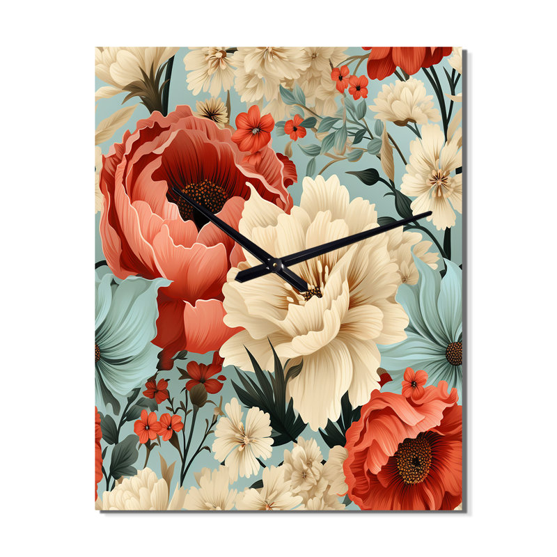 Jaquashia - Horloges murales florales, Moyen