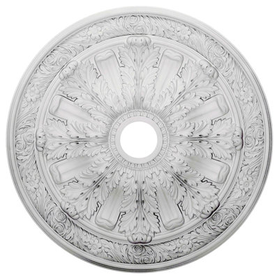 Médaillon de plafond traditionnel Endurathane, diamètre extérieur de 31 1/2 po x P 2 1/2 po (convient aux auvents jusqu'à 8 1/4 po), finition d'ombre de nuit peinte à la main