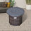 Table de foyer d'extérieur au propane en aluminium avec couvercle H 25 po x l 32 po Chamari
