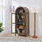 Arched-Top Glass-Door Storage Cabinet with Adjustable Shelves-772186593