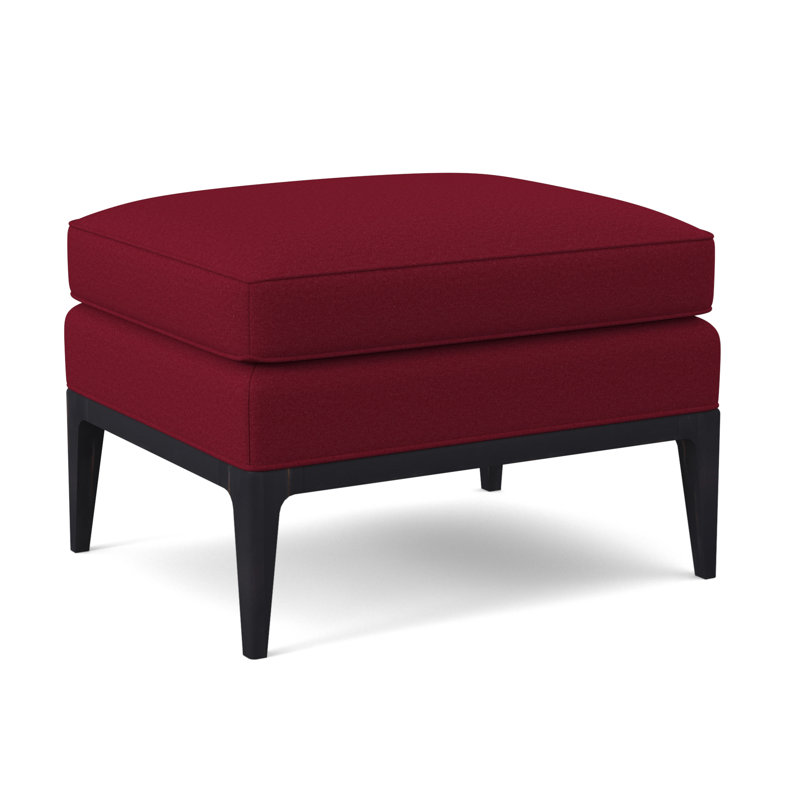 Claxton Ottoman, Margaret Lipstick, Vintage Ebony