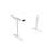 Skyscraper Electric Height Adjustable Standing Desk, Dual Motor and Digital Control with Memory, 60x24, White Top with White Frame-843439809