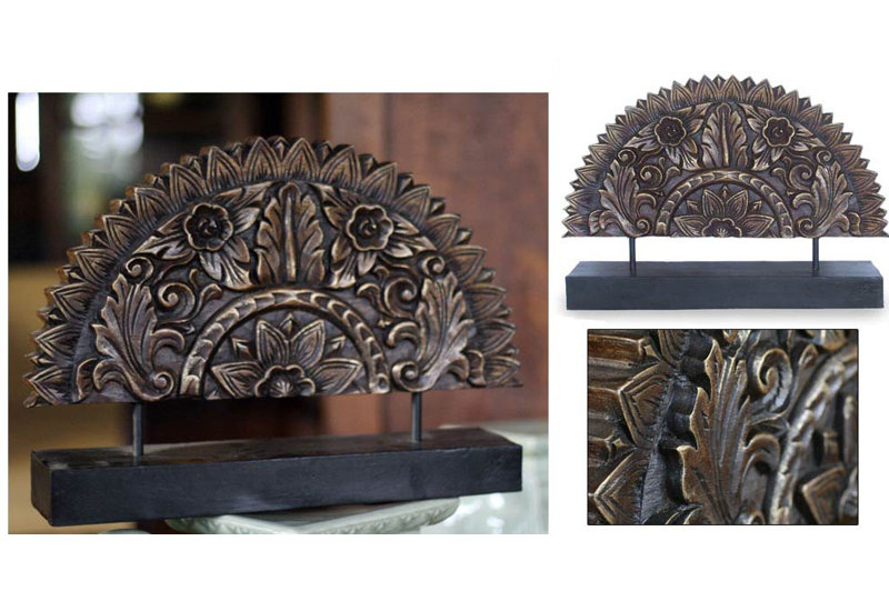 Sculpture de ventilateur tournesol Minier