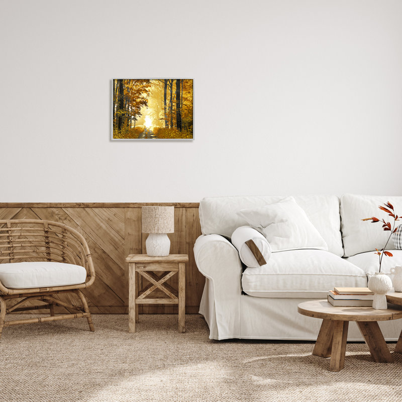 «Stupell Industries Autumn Path Landscape», art mural sur toile par Derek Scott, H 16 po x l 20 po x P 1,5 po