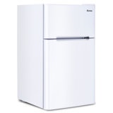 Costway 3.2 Cubic Feet Portable Freestanding Mini Fridge with Freezer