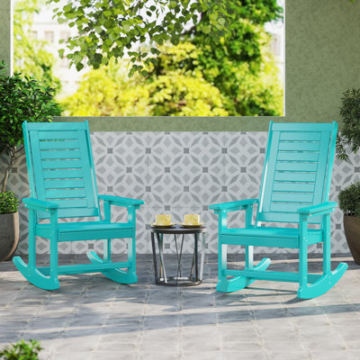 Chaise berçante d'extérieur Hdpe (ensemble de 2)