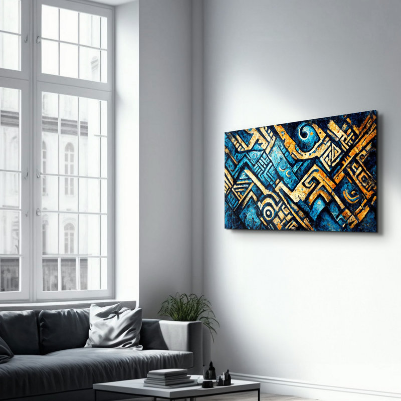 Peinture murale élégante en verre trempé 18,1 po x 28,3 po | 100% verre trempé, épaisseur: 0,16 pouce | Imprimé UV pour des couleurs éclatantes et une durabilité | Parfait pour la décoration intérieure et l'esthétique moderne