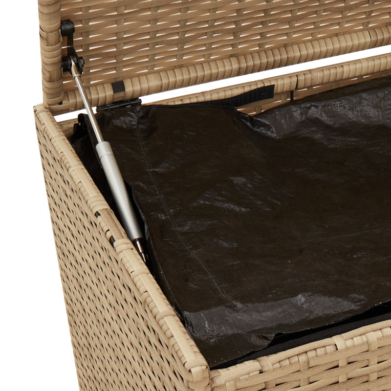 17 Stories Nivo 120cm W 74L Deck Box, Mix Beige