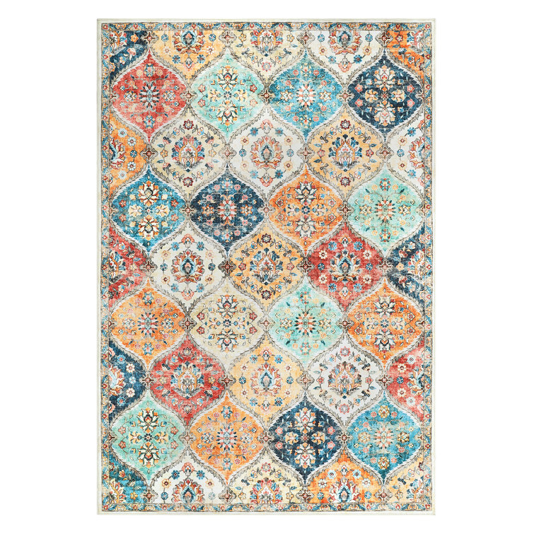 Siegulf Washable Moroccan Indoor Rug