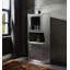 Armoire de coin à 2 portes Bailee, aluminium