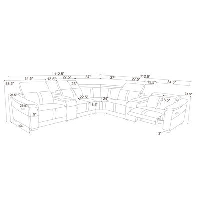 Berkhamsted Leather Recliner Theater Set