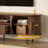63'' Fluted Tv Stand With Curved Sliding Tambour Doors