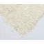 Tapis à poils longs fabriqué à la main 4,2 x 4,4 pi en laine de mohair beige naturel