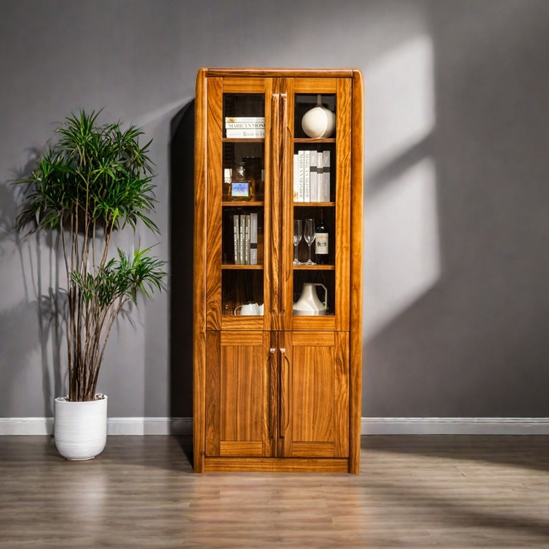 Bibliothèque entièrement en bois massif de haute qualité