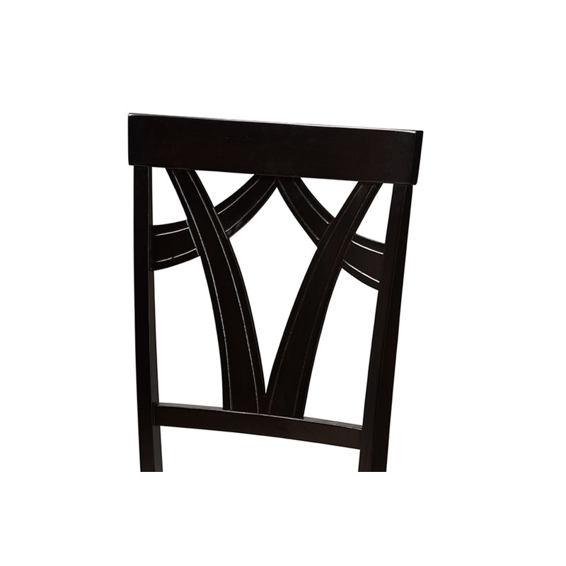 Bouley 18'' H Upholstered Side Chair, Sand, Espresso Brown