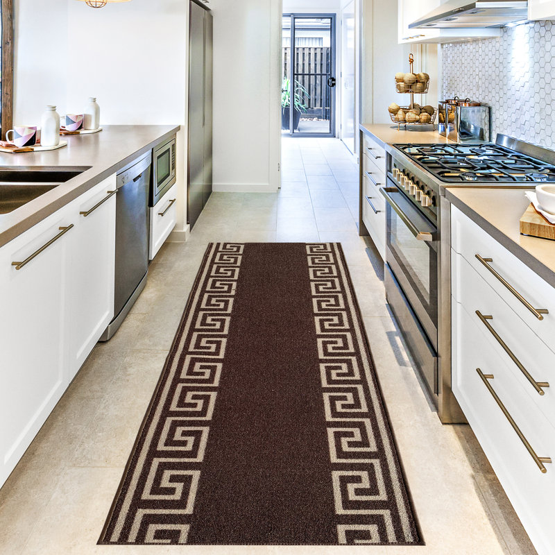 Shade Geometric Tufted Brown/Ivory Area Rug, Runner 2'2'' x 8'
