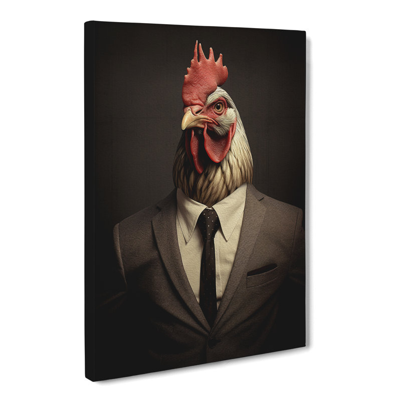 Chicken Minimalism No.2 - No Frame Print, 60cm H x 40cm W x 3cm D