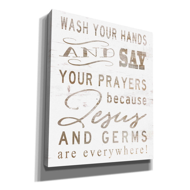 Trinx 'Wash Your Hands' By Cindy Jacobs, Canvas Wall Art, 24" H x 20" W x 0.75" D