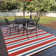 Deltana Striped Power Loomed Indoor / Outdoor Rug