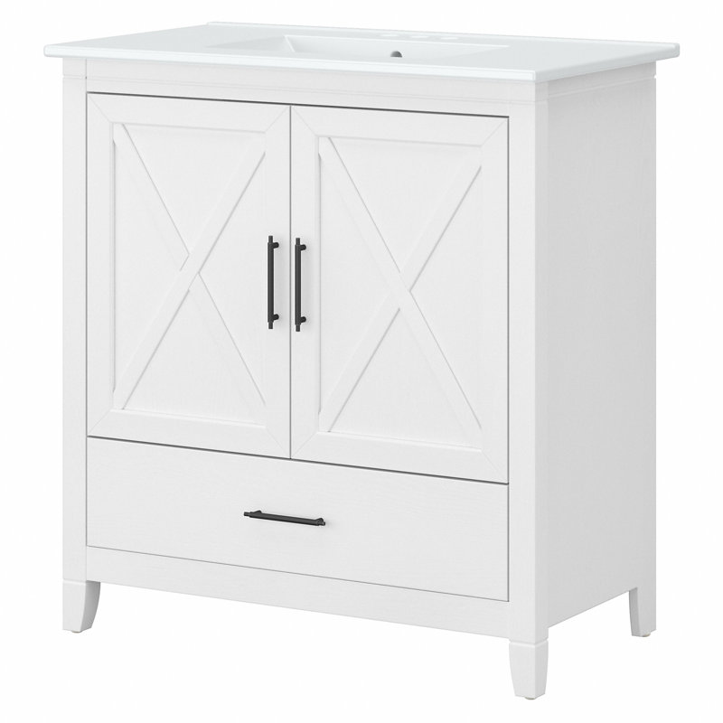 Ensemble de meuble-lavabo simple 32 po Edion, Blanc