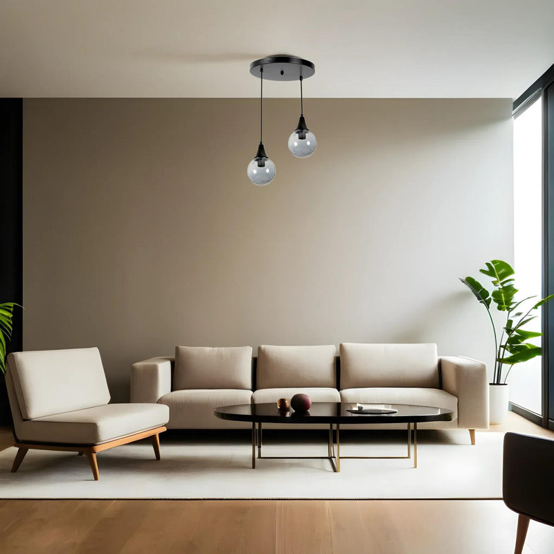 Chandle Chandelier, Fume/Black