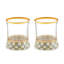 Sterling Check Tumbler Glass, Set of 2