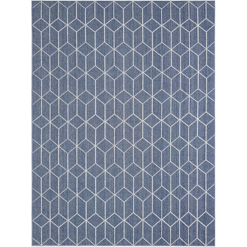 Tapis contemporain bleu Ohanlon, Rectangle 9 pi x 12 pi