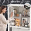 Vitrine 65 po en verre moderne avec éclairage à DEL intelligent RVB, synchro de musique et présentoir-660941403-657653924