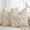 Housse de coussin en coton avec motif botanique, paquet de 2