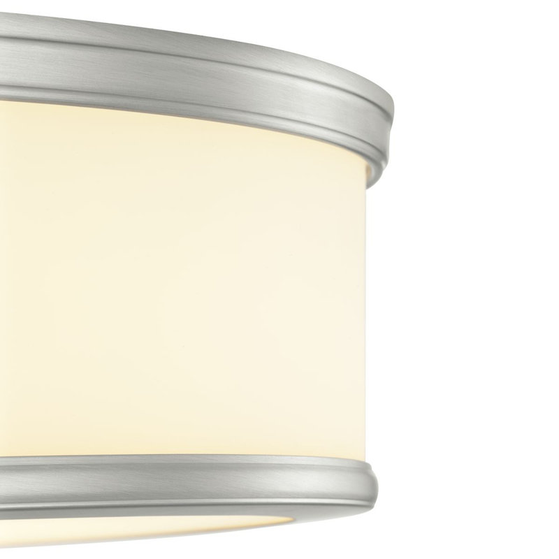 Merritt Glass LED Flush Mount, Brushed Nickel