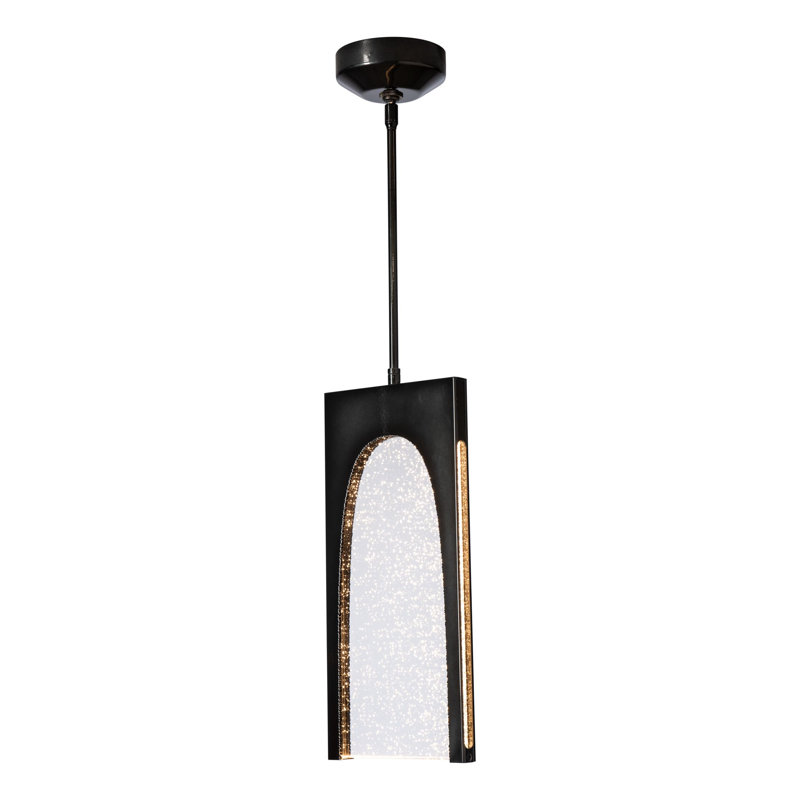 Cypress LED Single Rectangle Pendant, Ink