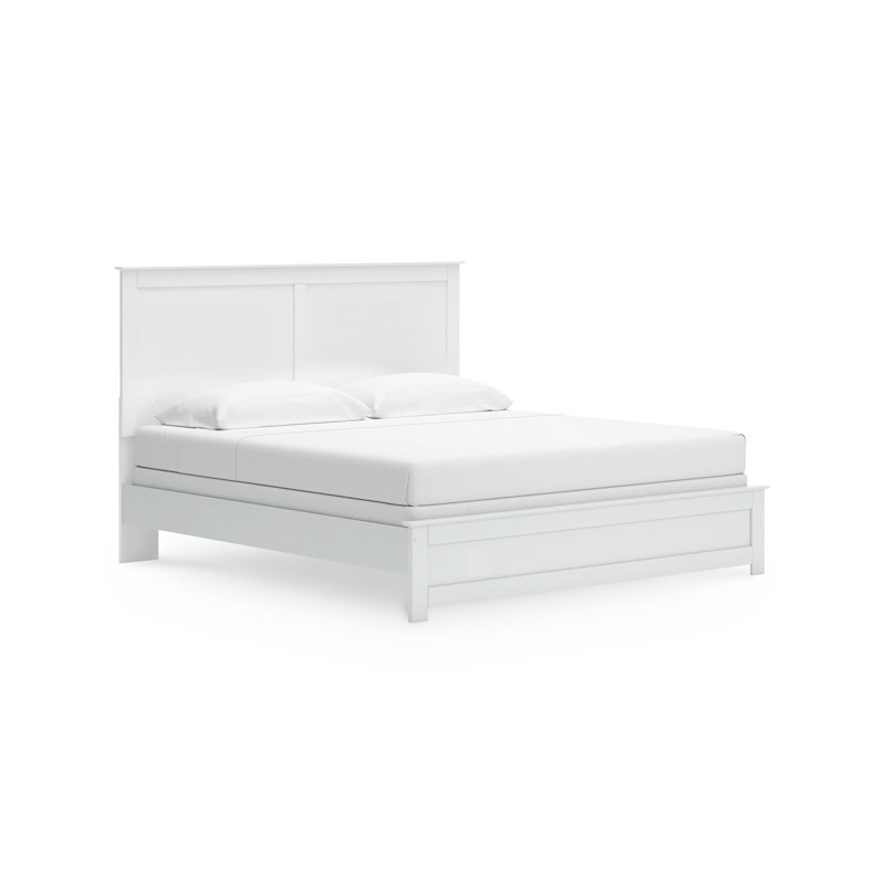 Wagner King Panel Bed, White, King