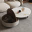 Table basse en bois manufacturé blanc