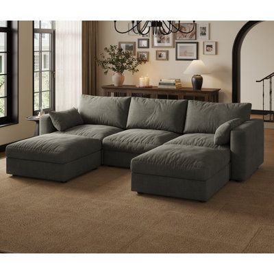 99" Sectional Modular Sofa With Storage