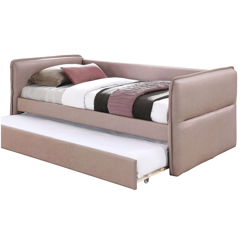 Daybed With a Trundle in Dusty Rose, Mauve