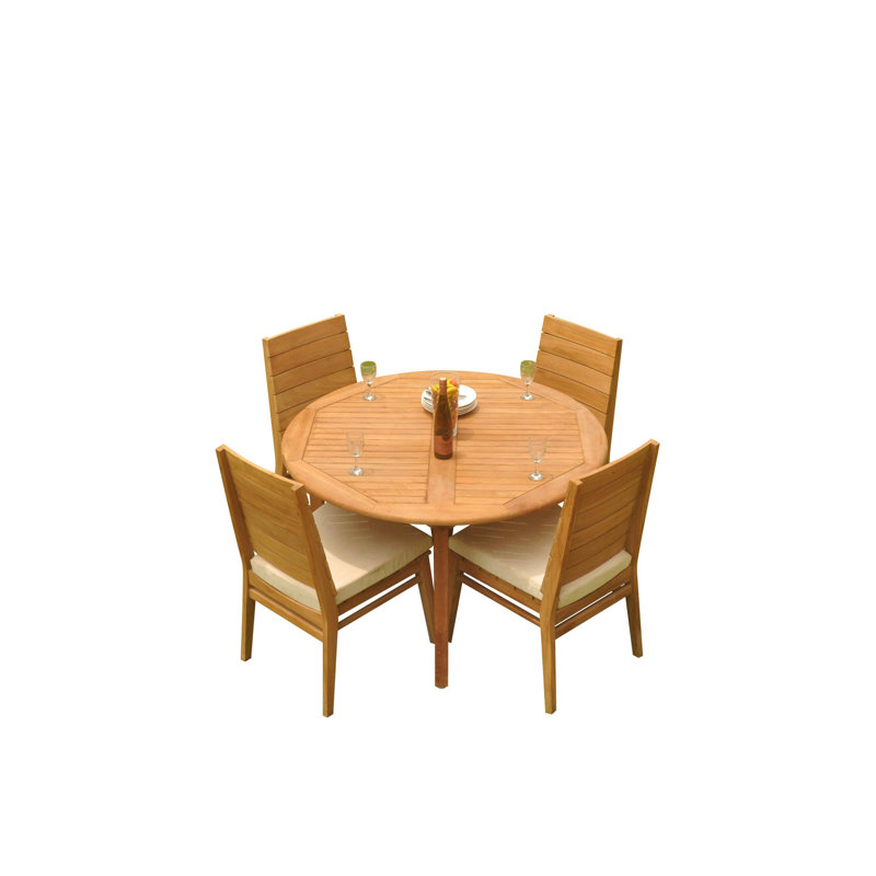 Outdoor 6 - Piece Teak Dining Set