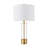 2-Pack USB Table Lamp With White Shades and Type C Port