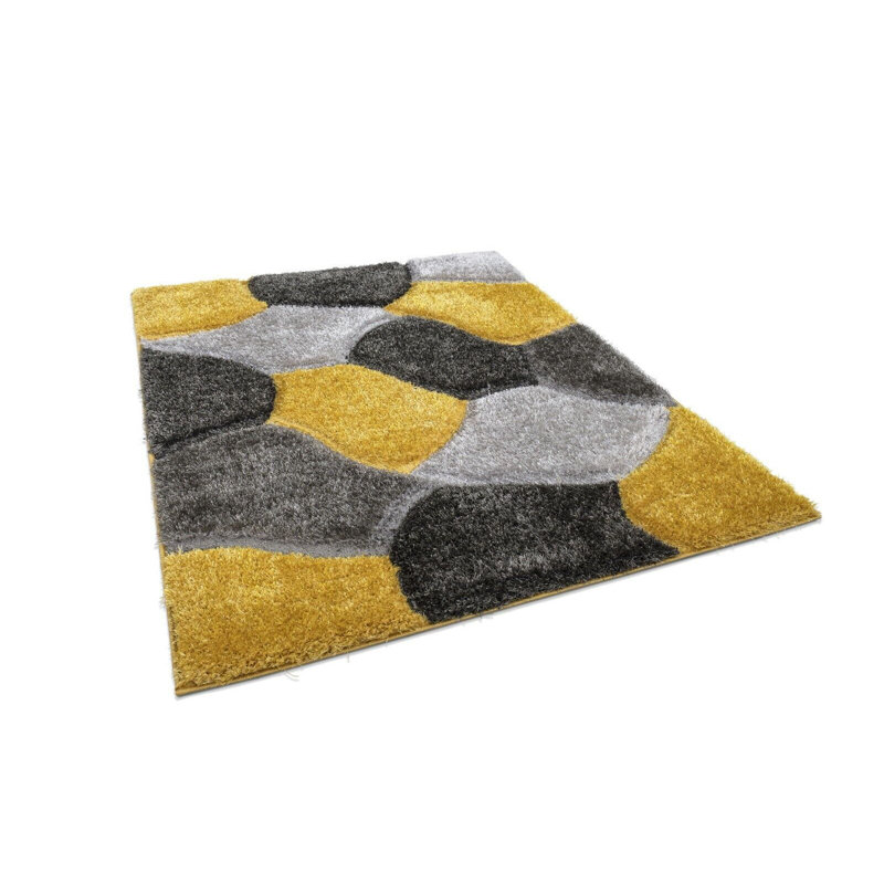Aubriegh Abstract Shag Area Rug, Rectangle 60 x 110cm