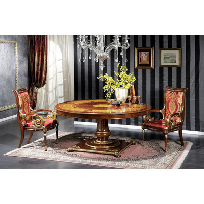 Rosewood Solid Wood Pedestal Dining Table