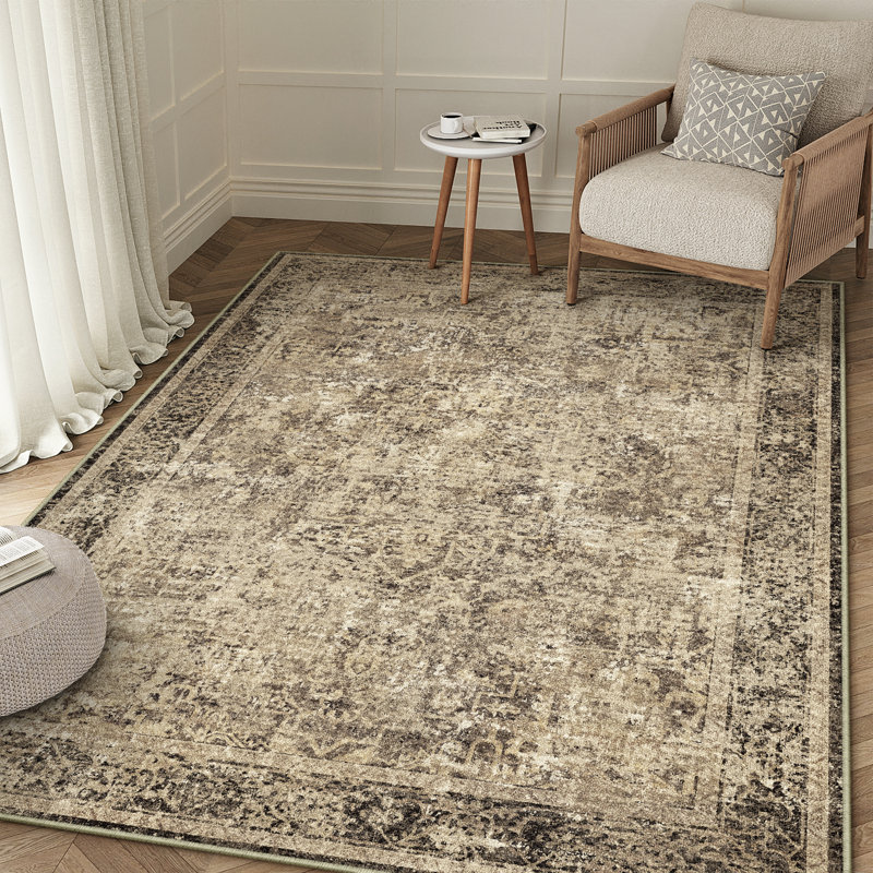  Ladonya Versatile Elegance Machine Washable Area in Brown, Rectangle 6' x 9'