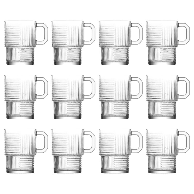 Helen Stacking Glass Coffee Cups - 270ml