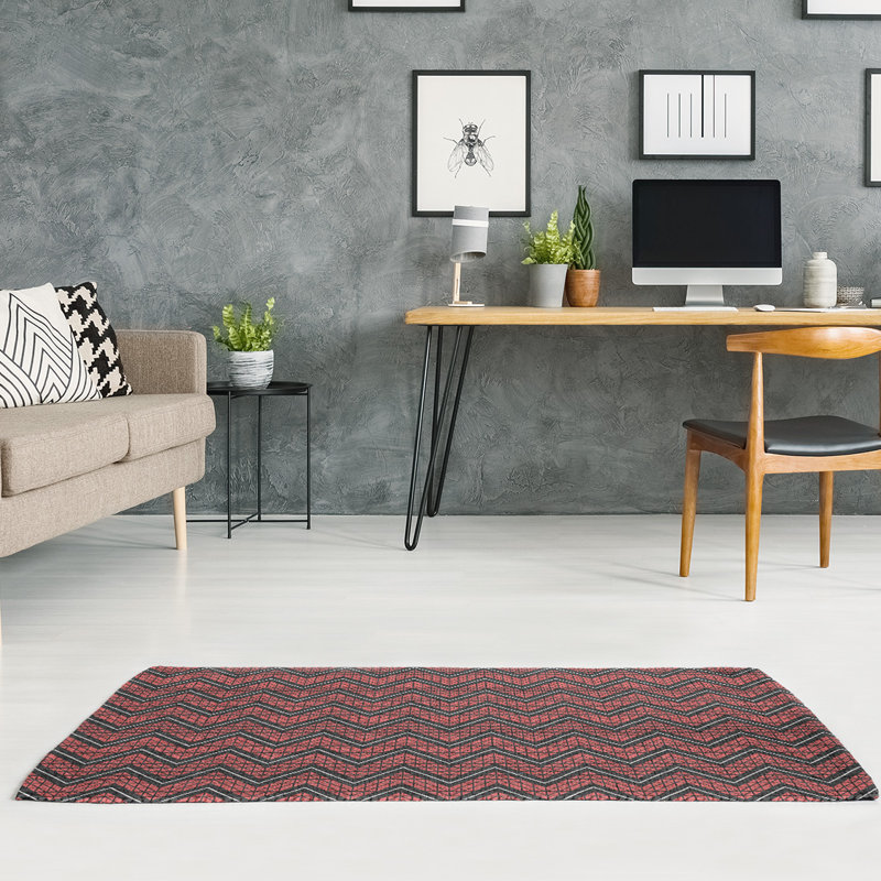 Chenille Chevron Indoor Rug, Rectangle 5' x 7'