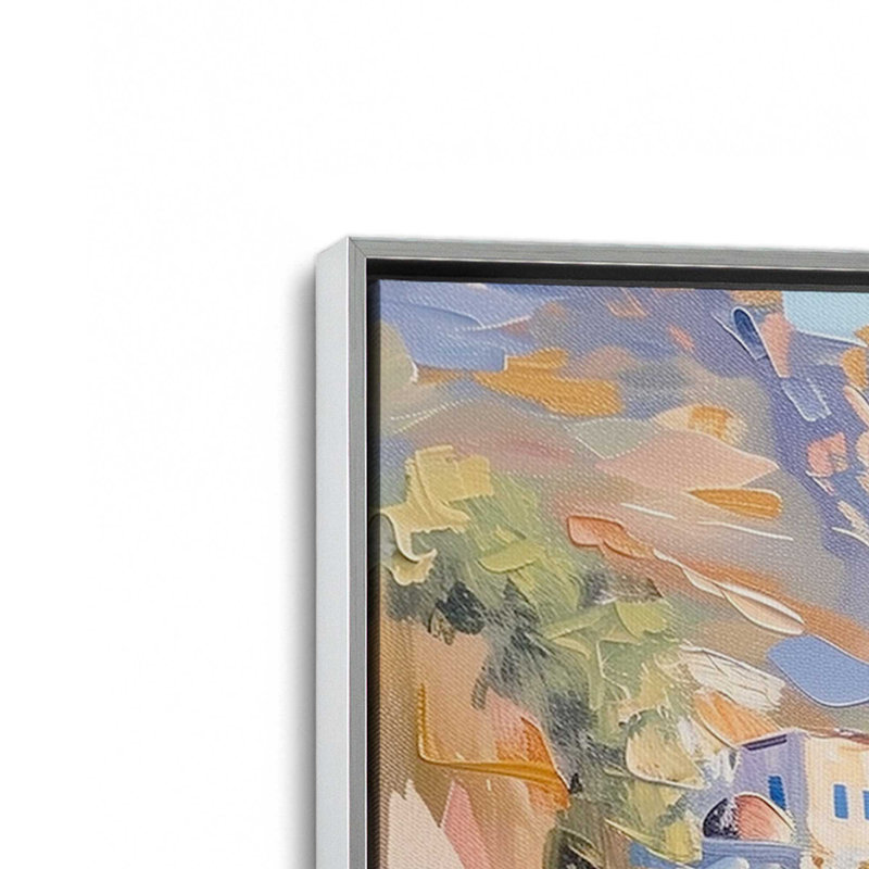 Côte pastel Amalfi I, H 19 po x l 13 po, Chrome poli, Cadre flottant