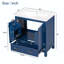 Meuble-lavabo simple 30 po avec plateau en résine Cordle-457287394