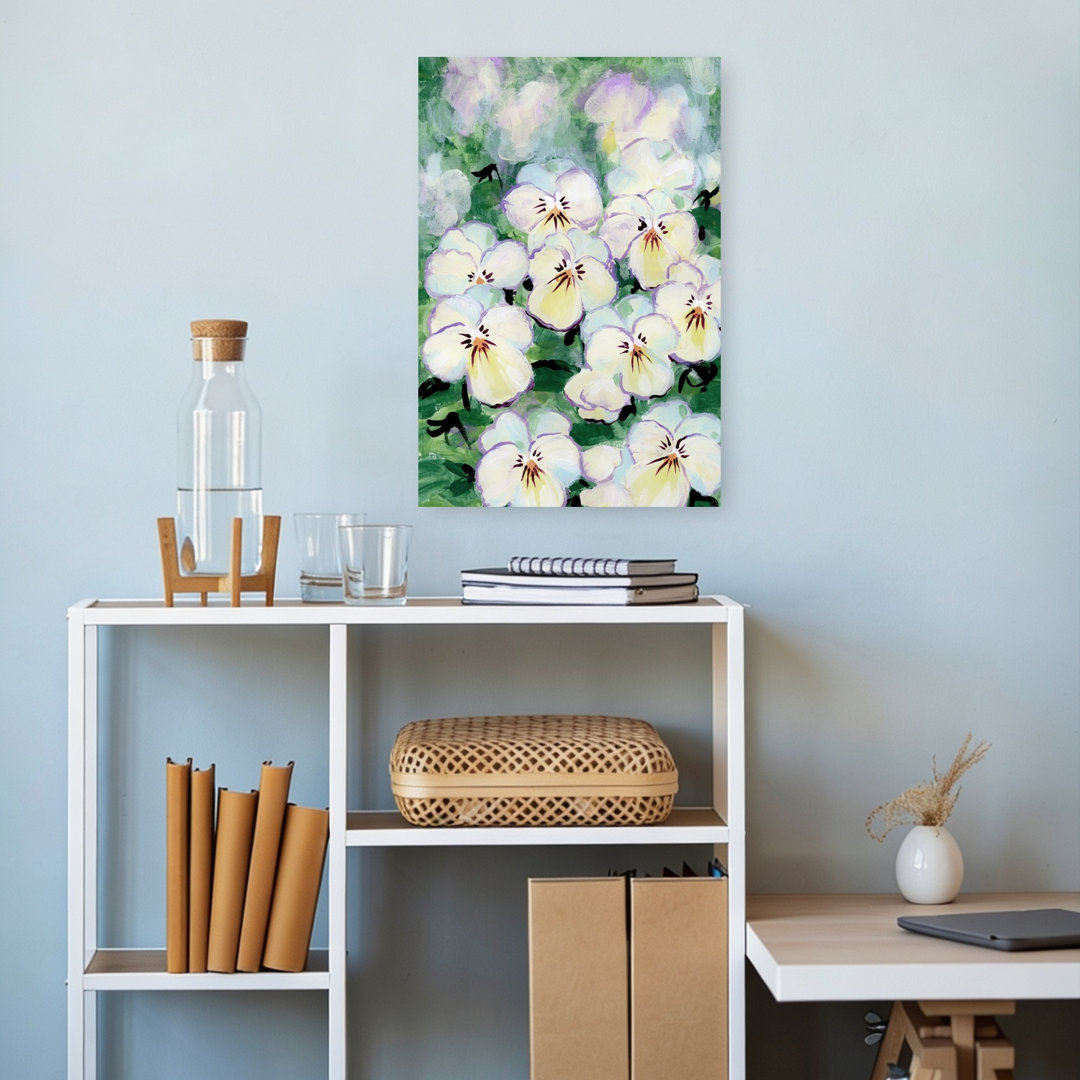 Delicate Pansy Blooms Delicate Pansy Flower Nature Wall Art Print