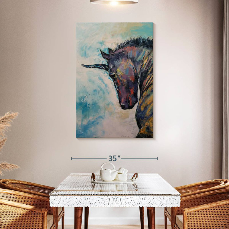 Kelan Dark Unicorn, 48" H x 32" W